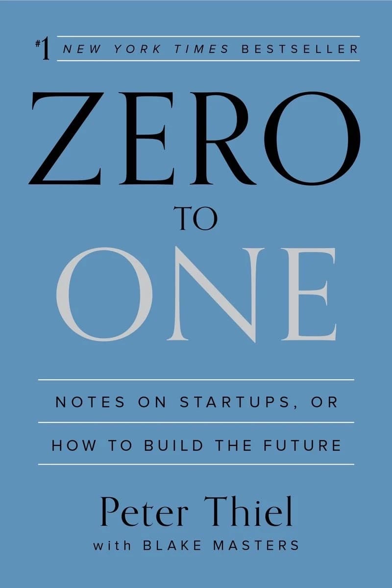 Zero to One by Peter Thiel book cover